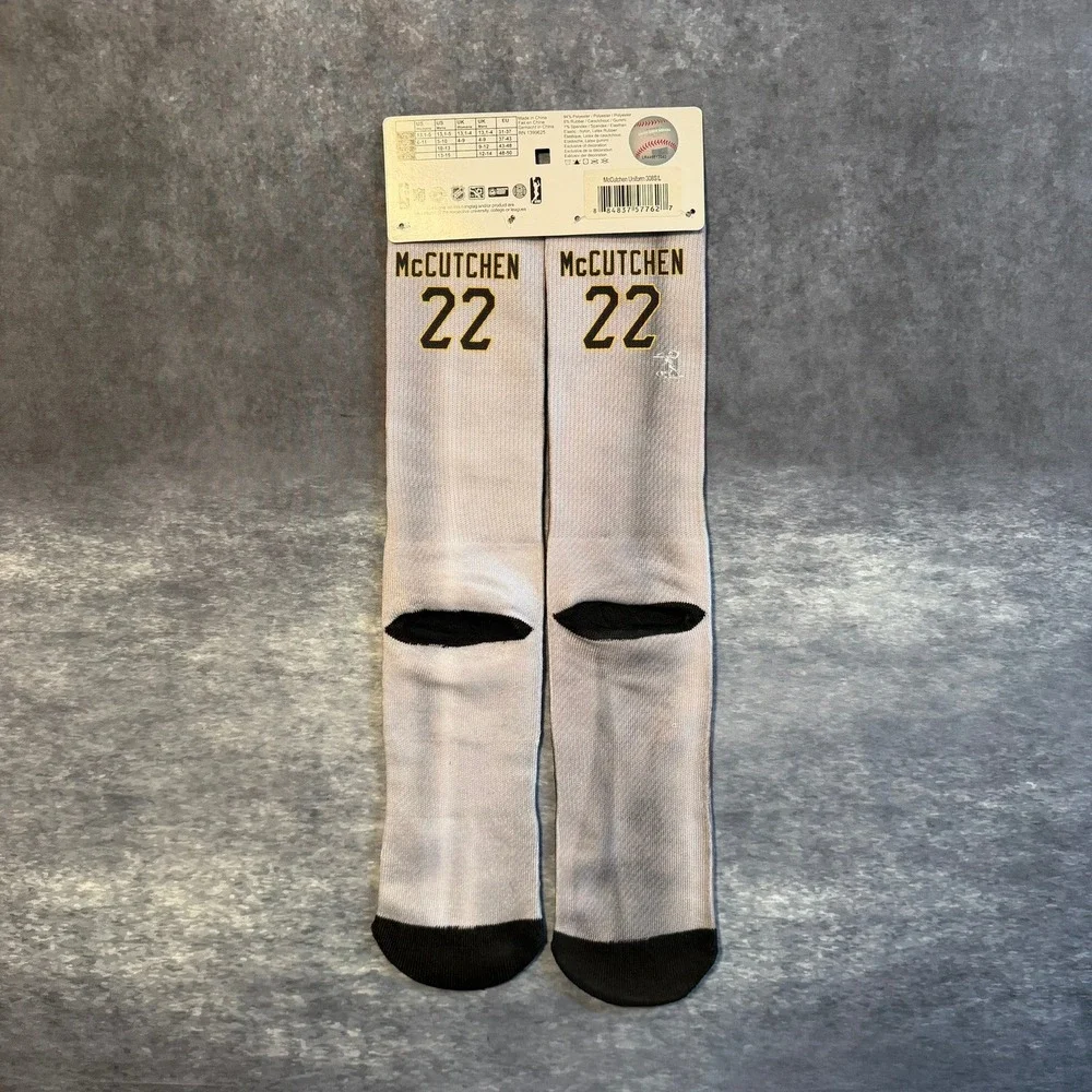 FBF Originals Andrew McCutchen‎ Pittsburgh Pirates MLB Crew Socks Mens Large New
